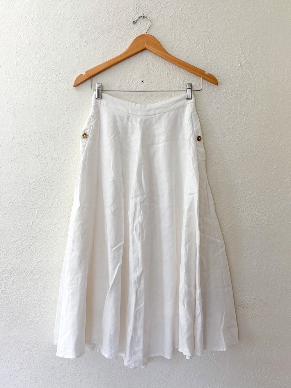 Reformation 100% Linen Button Side Pocket Maxi Skirt - Picture 2 of 9